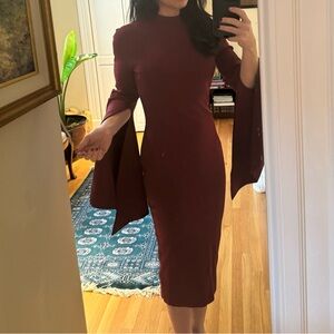 Solace London burgundy dress usa size 4 worn once.